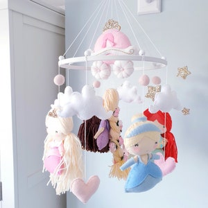 Princess Nursery Mobile: Custom Baby Crib Mobile