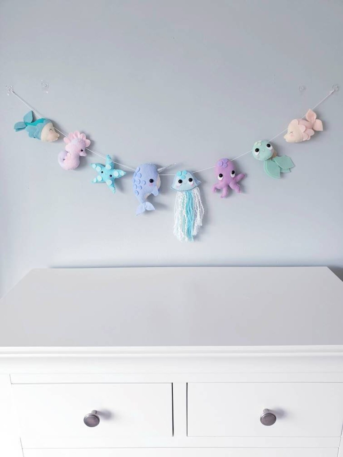 Ocean Garland Sea Creature Garland Felt Garland Nursery Etsy