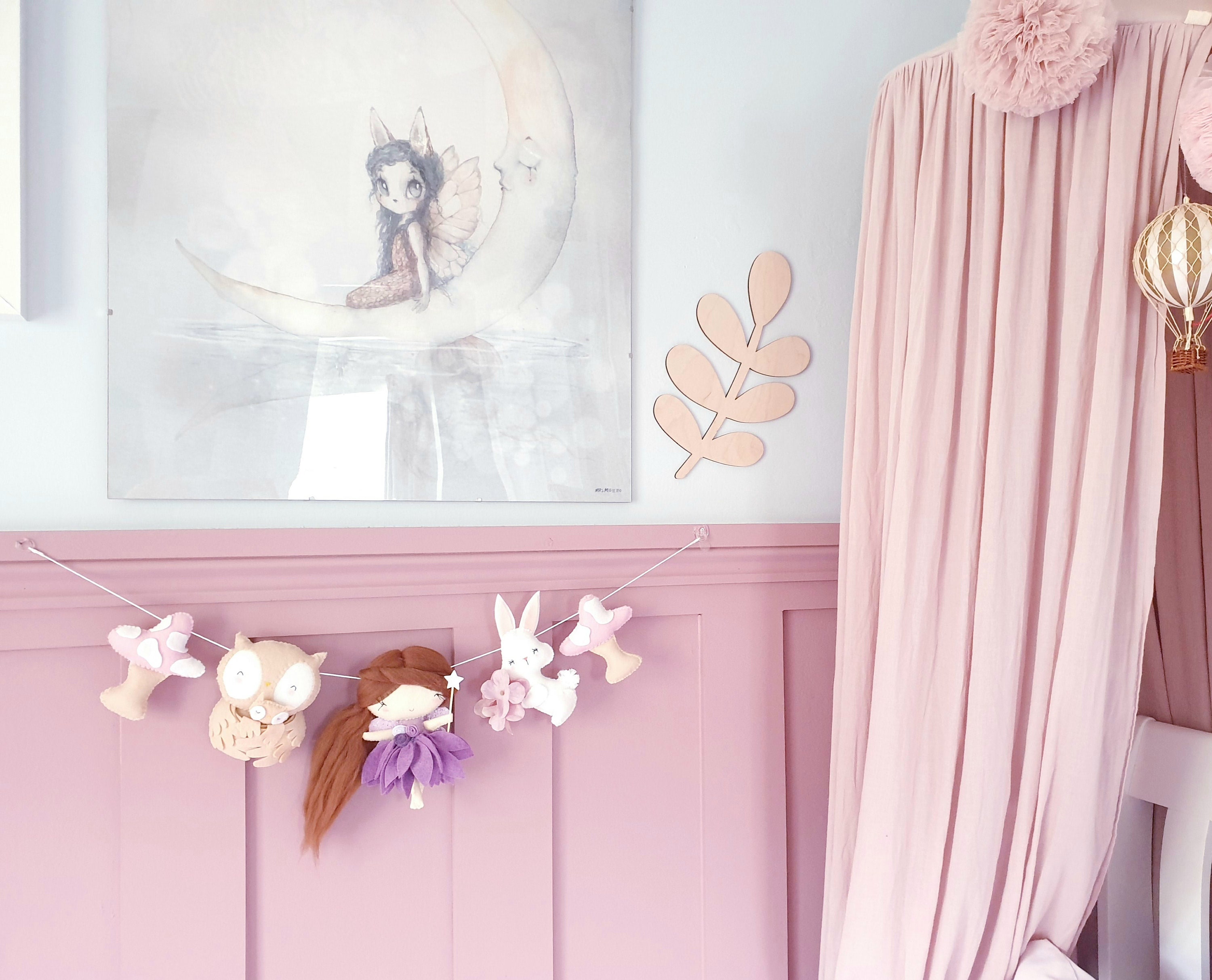Flower Fairy Garland: Woodland Nursery Decor - Etsy