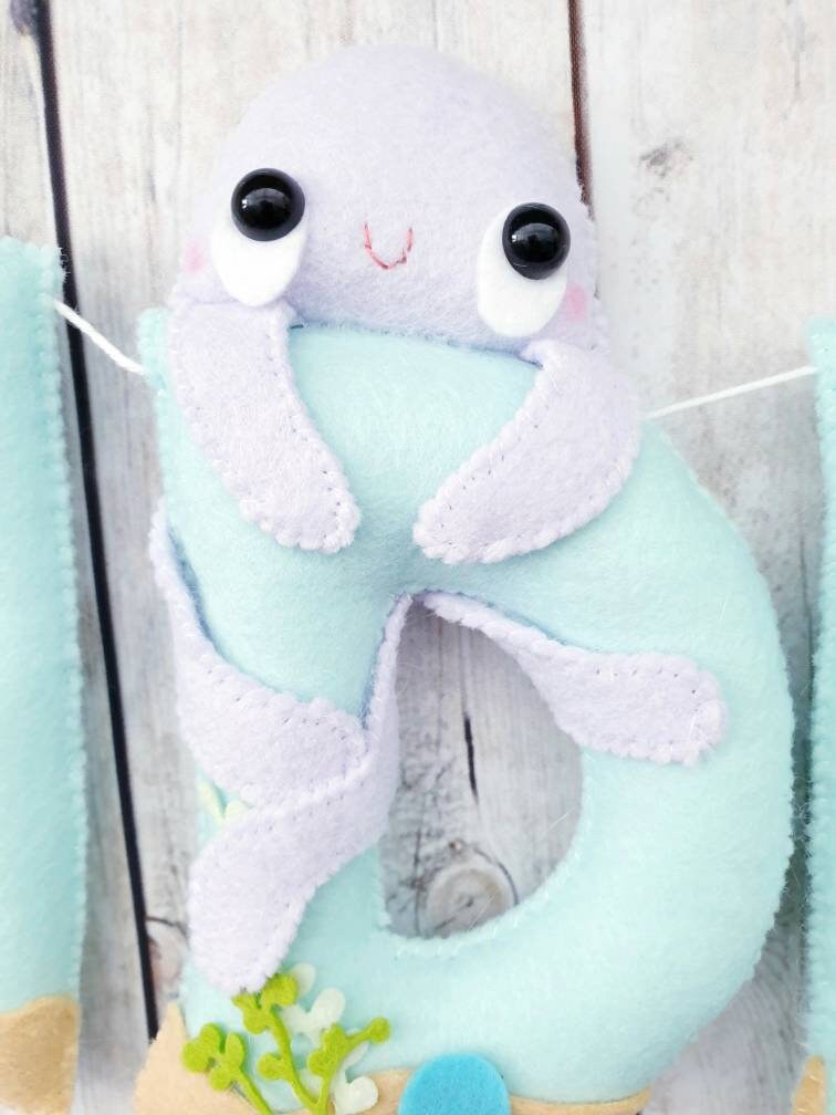 Custom Underwater Name Bunting Name Garland Nursery Etsy