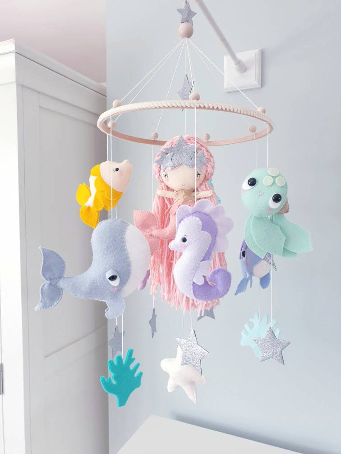 Dreaming of Mermaids Baby Mobile Crib Mobile Cot Mobile Etsy