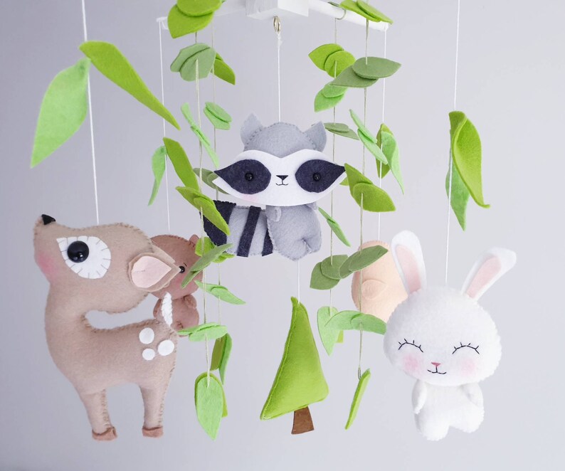 Forest Baby Mobile forest creatures mobile crib mobile Etsy