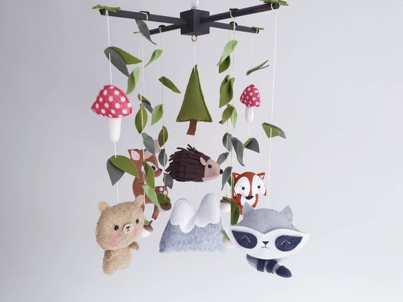 Woodland Baby Mobile Forest Mobile Cot/Crib Mobile Hanging Etsy