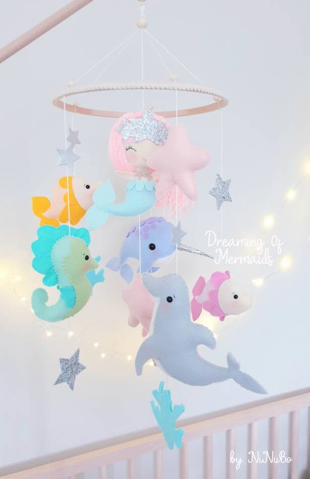 Dreaming Of Mermaids Baby Mobile cot/crib mobile Mermaid Etsy