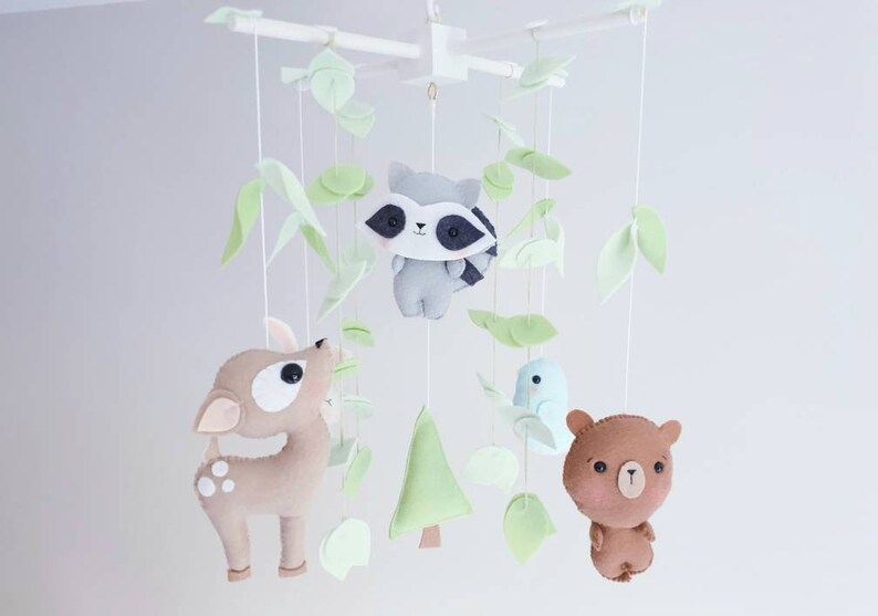 Forest Baby Mobile Woodland Mobile Cot Mobile Crib Etsy UK
