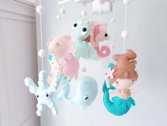 Mermaid crib mobile sales