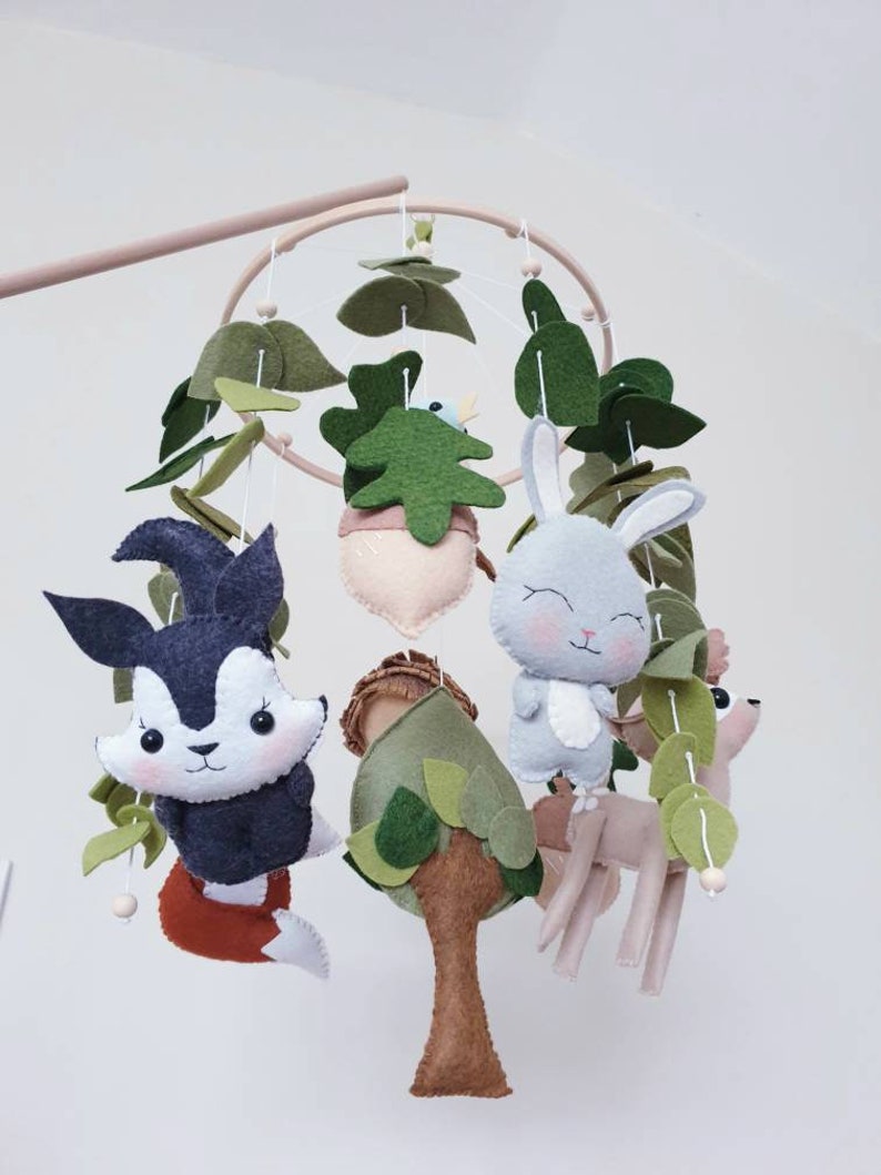 Woodland Gathering Baby Mobile Cot Mobile Crib Mobile Etsy UK