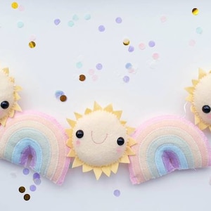 Sunshine garland - Nursery Garland- Nursery Decor- Felt Garland- Felt Wall Hanging