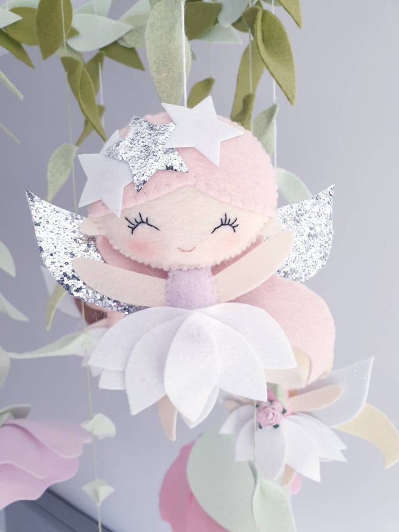 Fairies in the Flowers Baby Mobile Crib Mobile Cot Mobile Etsy