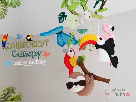 Rainforest Canopy Mobile Baby Mobile Crib Mobile Cot Etsy