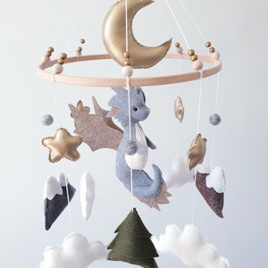 Dragon Baby Mobile - Nursery Mobile- Cot Mobile- Crib Mobile