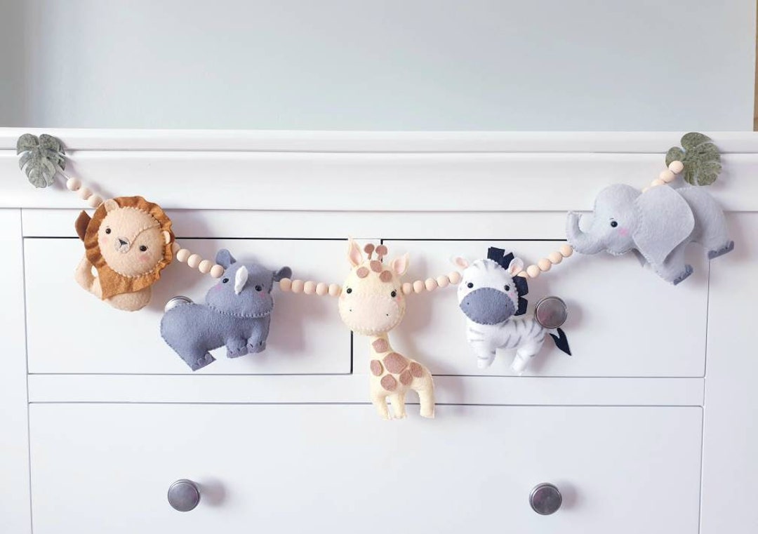 Safari Garland Safari Nursery Felt Garland Jungle Nursery Jungle