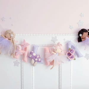 Felt Fairy Name Bunting: Custom Nursery Banner