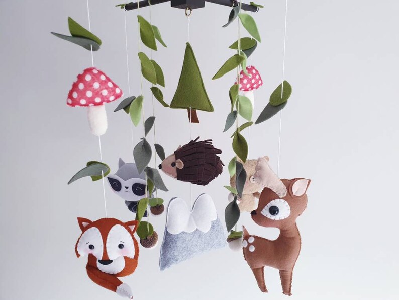 Woodland Baby Mobile Forest Mobile Cot/Crib Mobile Hanging Etsy