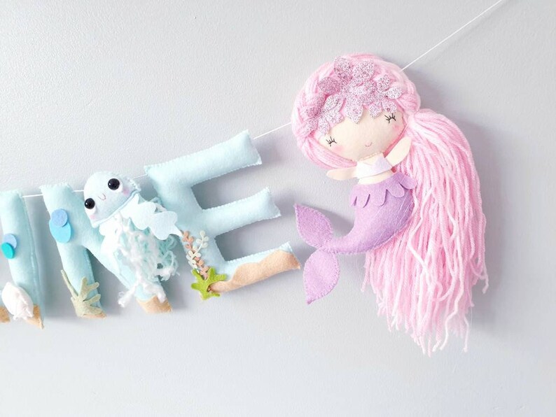 Custom Underwater Name Bunting Name Garland Nursery Etsy