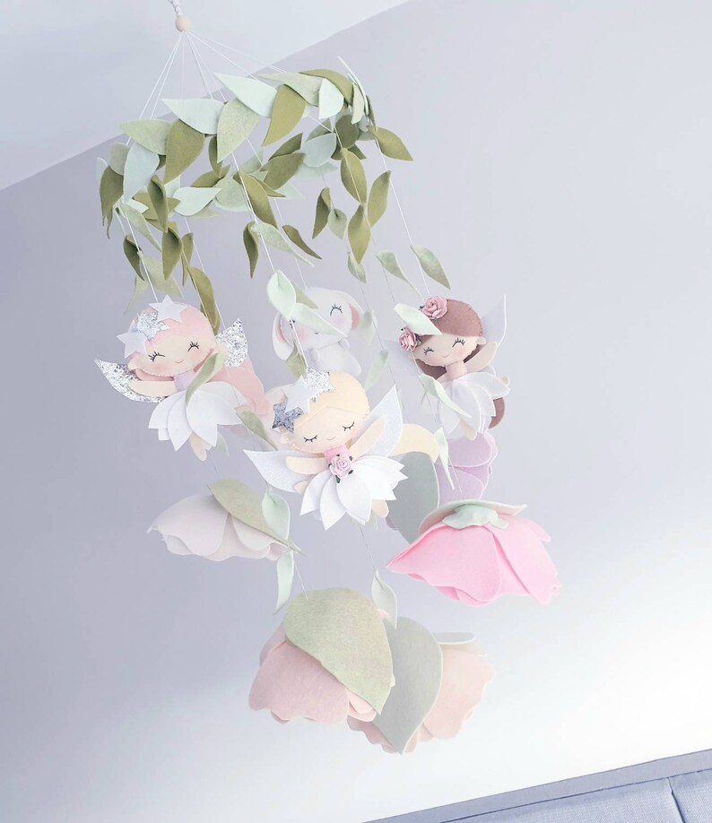 Fairies in the Flowers Baby Mobile Crib Mobile Cot Mobile Etsy