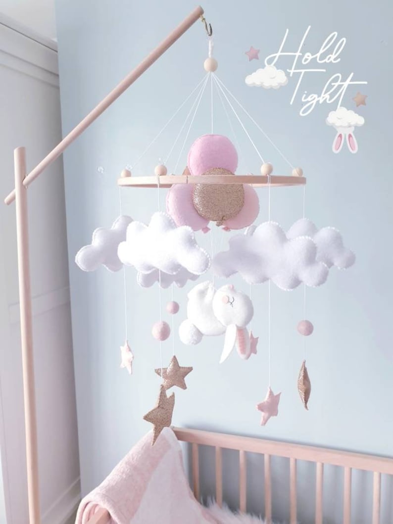 Bunny Mobile Baby Mobile Cot Mobile Crib Mobile Etsy