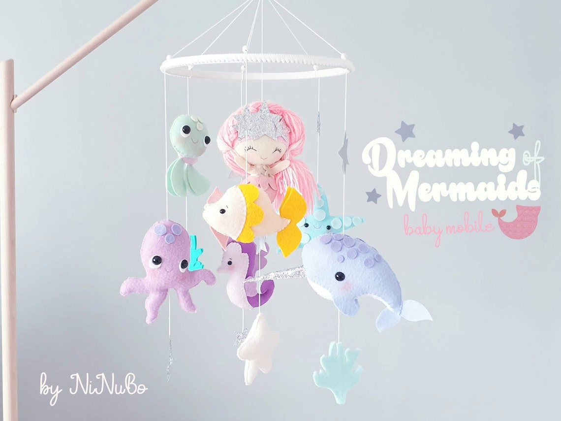 Dreaming of mermaids Baby Mobile Crib Mobile Cot Mobile Etsy