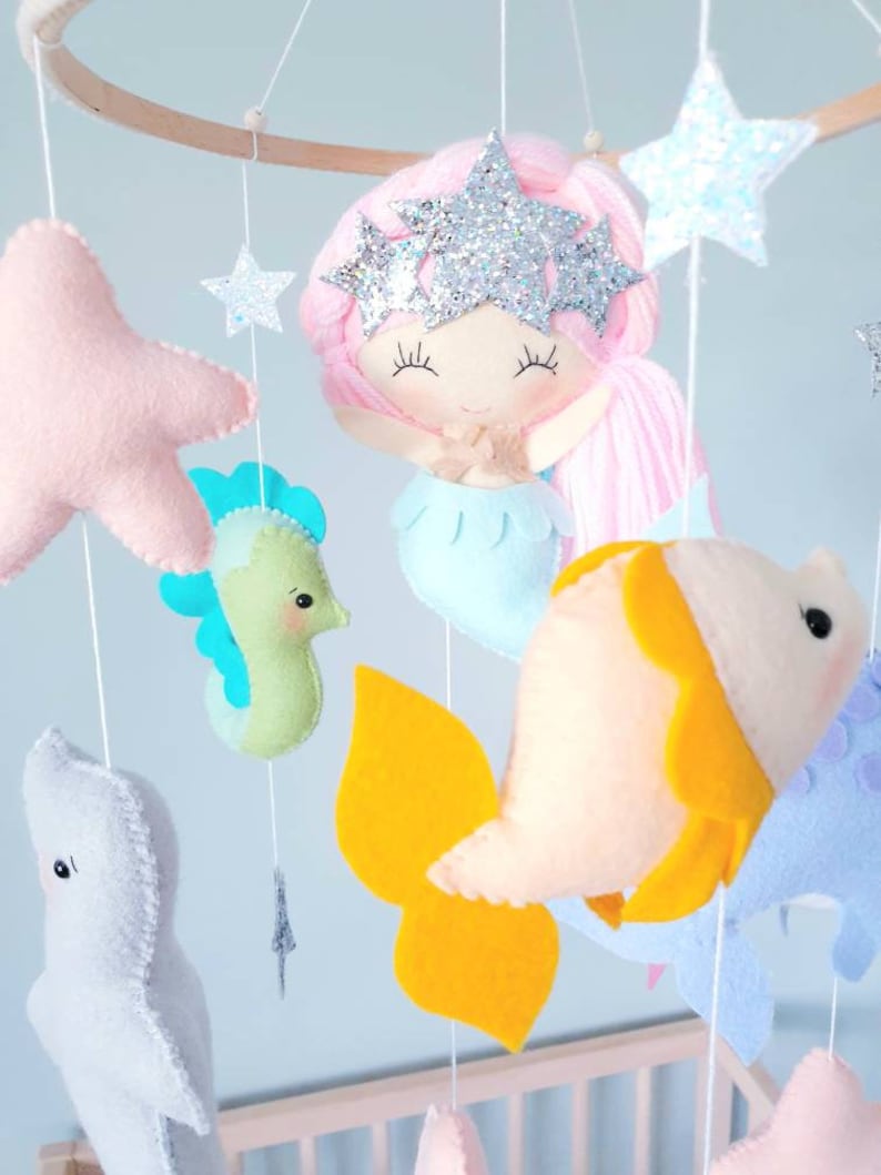 Dreaming Of Mermaids Baby Mobile cot/crib mobile Mermaid Etsy