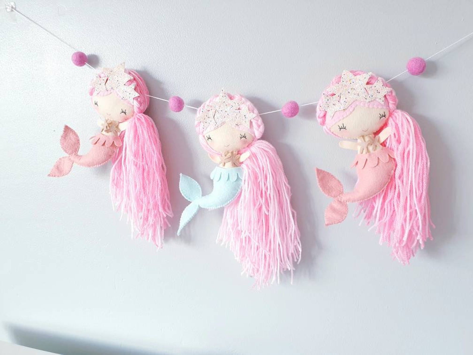 Mermaid Garland Mermaid Nursery Nursery Decor kids room Etsy