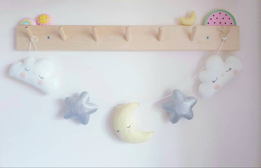 Ghirlanda Iridescente A Forma Di Stella, Luna, Cerchio, Puntini, Decorazione Per Feste, Da Appendere A Mezzaluna E Scintillante, Striscione Per Bambini, EID Mubarak, Decorazione Per Baby Shower - 10