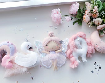 Princess Fairy Garland: Embroidered Nursery Decor