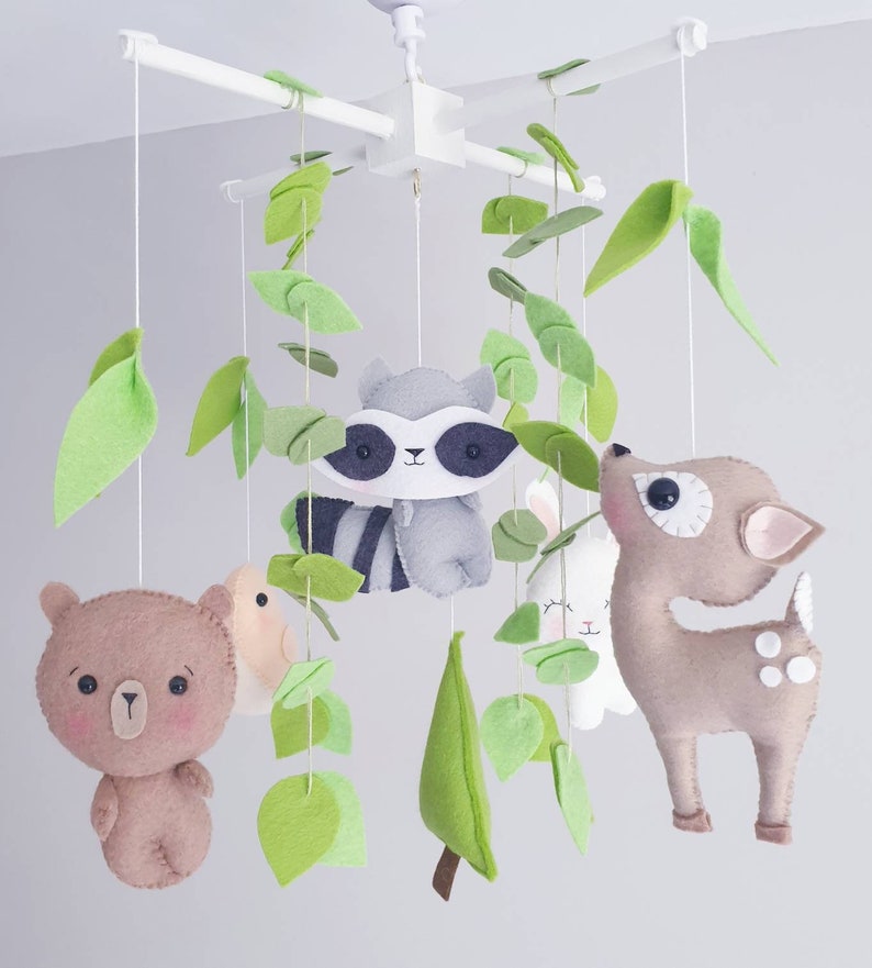Forest Baby Mobile forest creatures mobile crib mobile Etsy