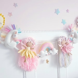 Magical Pastel Rainbow Garland: Fairy Unicorn Nursery Decor