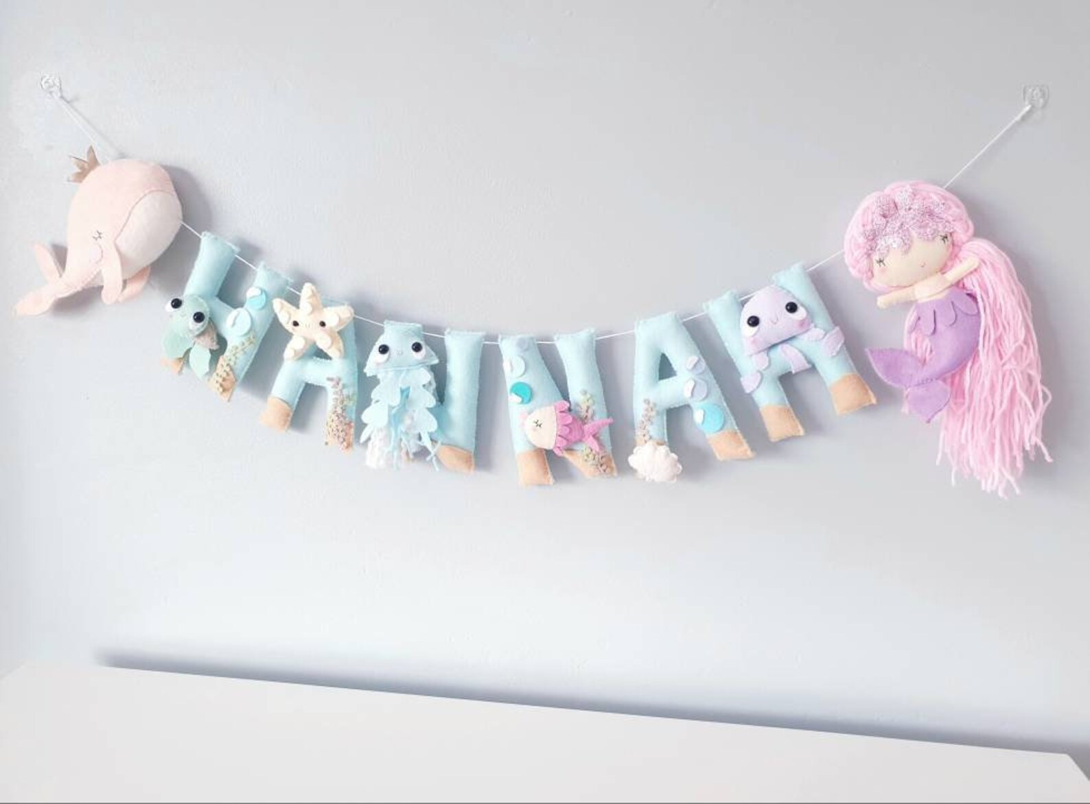 Custom Underwater Name Bunting Name Garland Nursery Etsy