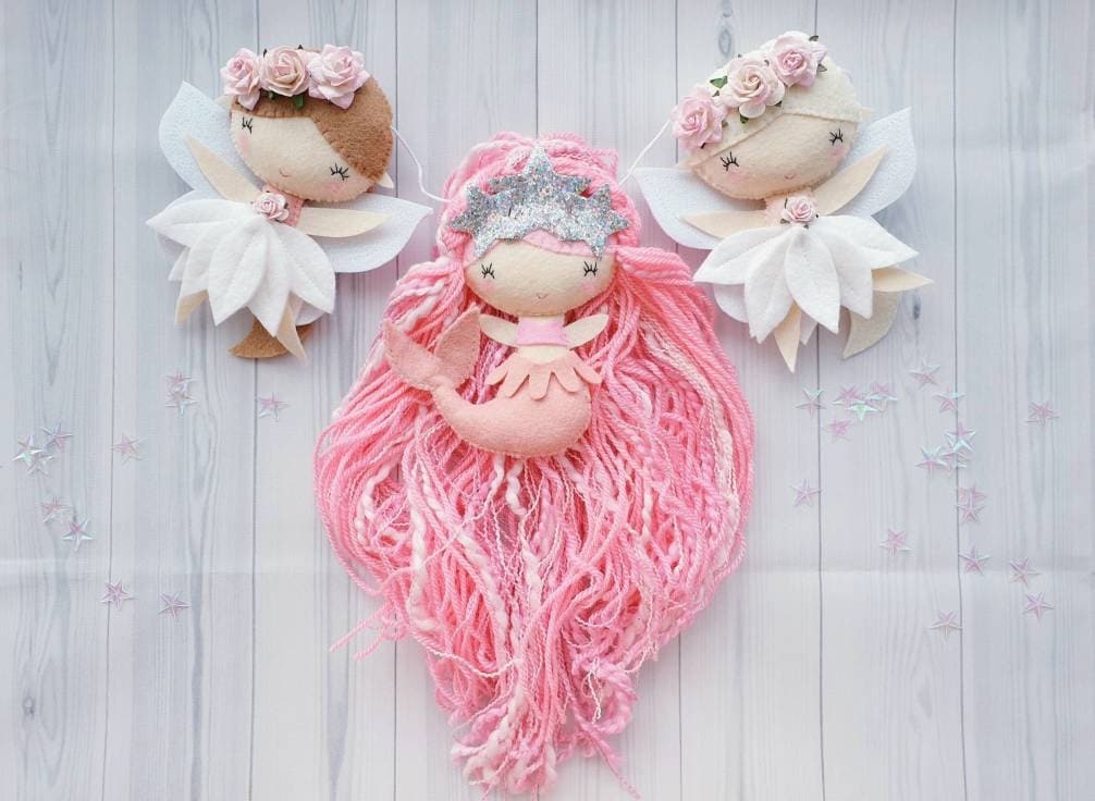 Mythical Garland Felt Garland Fairy Nursery Mermaid | Etsy