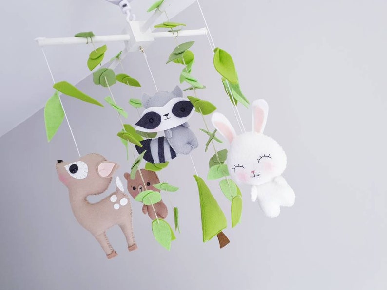 Forest Baby Mobile forest creatures mobile crib mobile Etsy