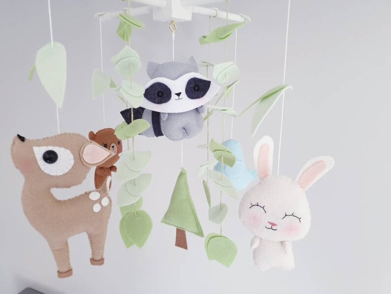 Forest Baby Mobile Woodland Mobile Cot Mobile Crib Etsy UK