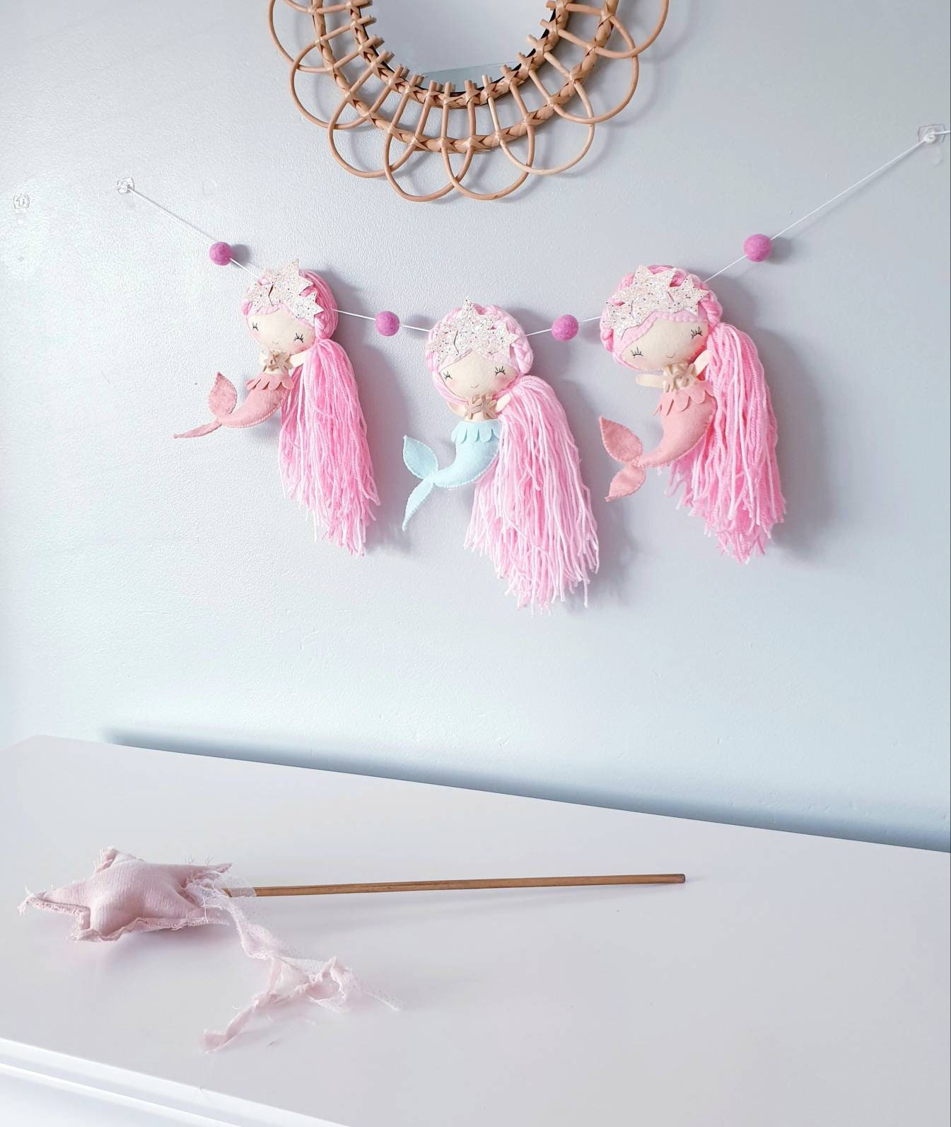 Mermaid Garland Mermaid Nursery Nursery Decor kids room Etsy