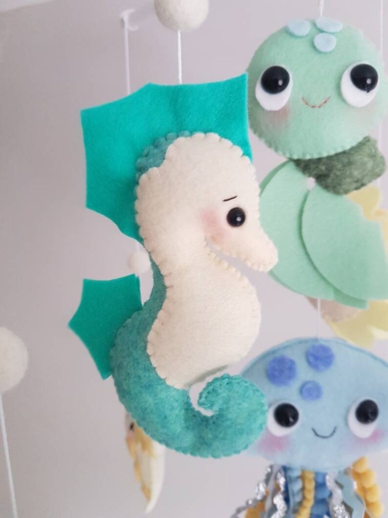 Quallen Unterwasser Baby Mobile Meer Kreaturen Mobile Etsy