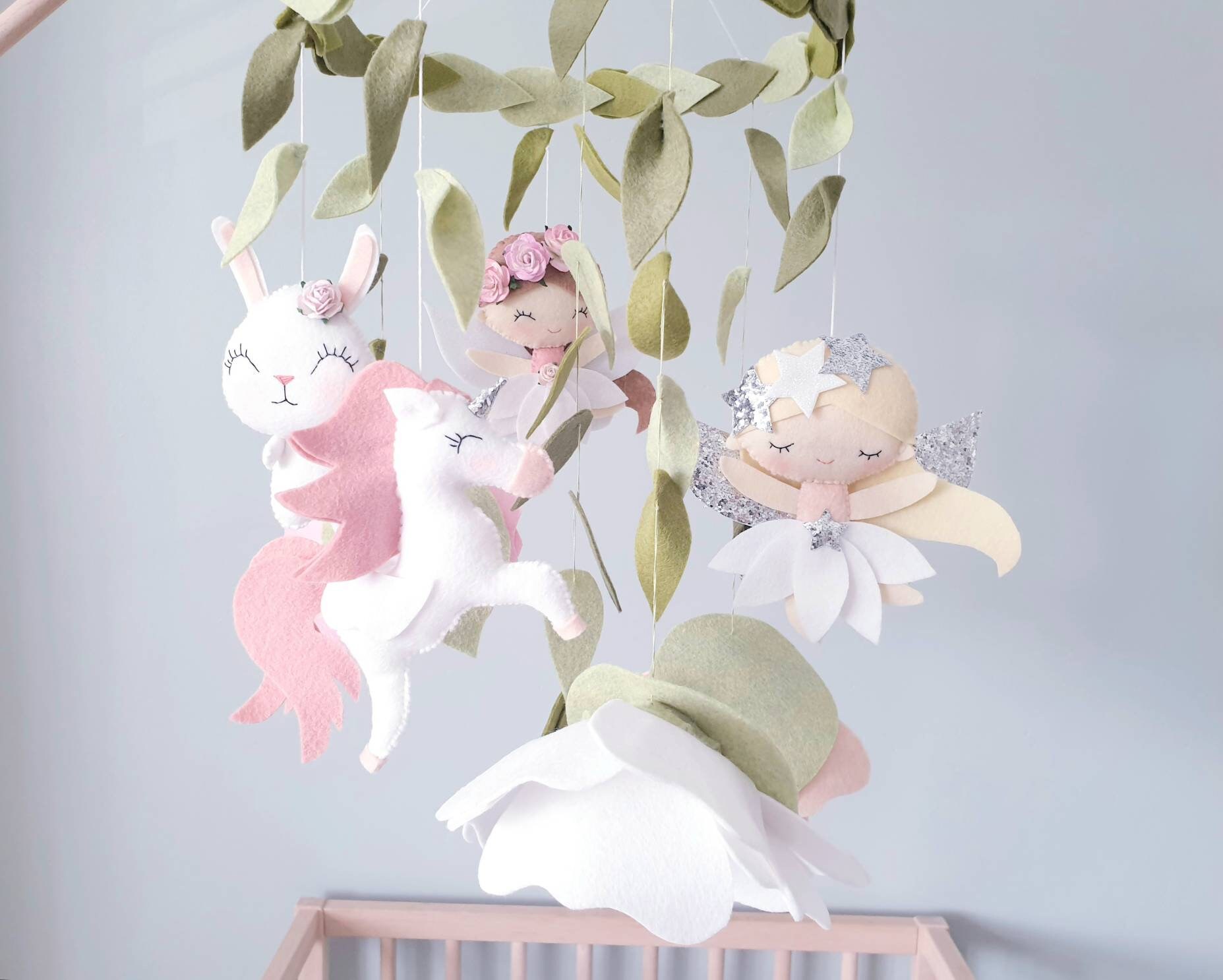 Fairy Baby Mobile Cot Mobile Crib Mobile Flower Mobile Etsy