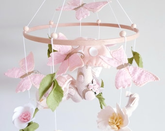 Fairy Toadstool Baby Mobile: Handmade Nursery Decor