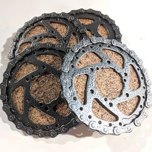 Drink Coaster handmade from recycled bicycle parts  (Sold individually)