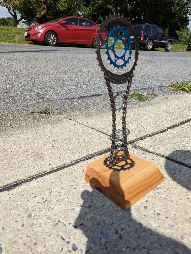 Bicycle Part Art Award Trophy From Recycle Chain and Cassette Etsy