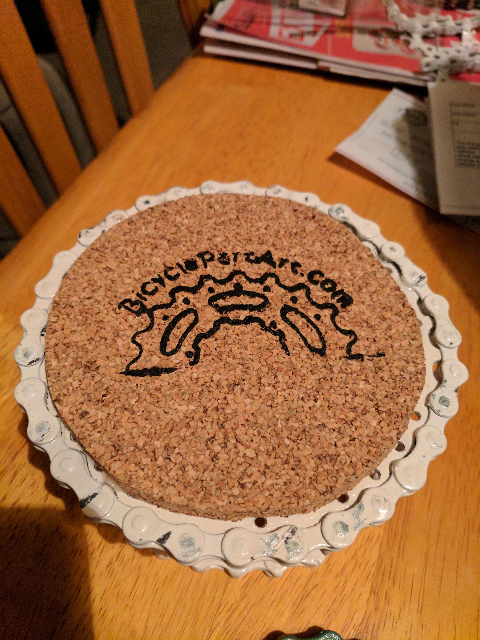 Coaster Holder Designed to Hold up to 6 Bicycle Part Art Resin Etsy