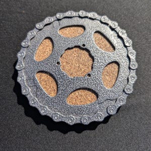Drink Coaster handmade from recycled bicycle parts  (Sold individually)