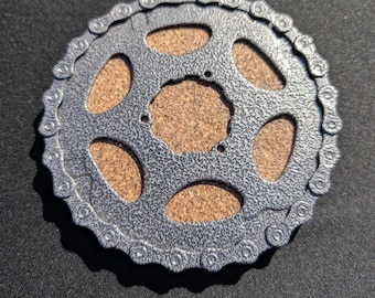 Drink Coaster handmade from recycled bicycle parts  (Sold individually)