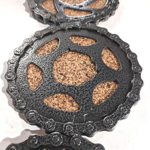 Drink Coaster handmade from recycled bicycle parts (Sold individually) image 2