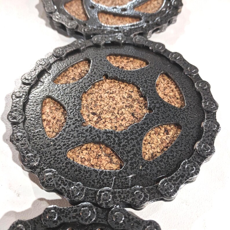 Drink Coaster handmade from recycled bicycle parts (Sold individually) image 2