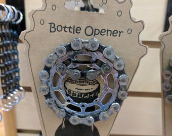 Bottle Opener Handmade from Recycle Bicycle chain and cogs