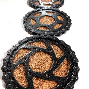Drink Coaster handmade from recycled bicycle parts (Sold individually) image 3