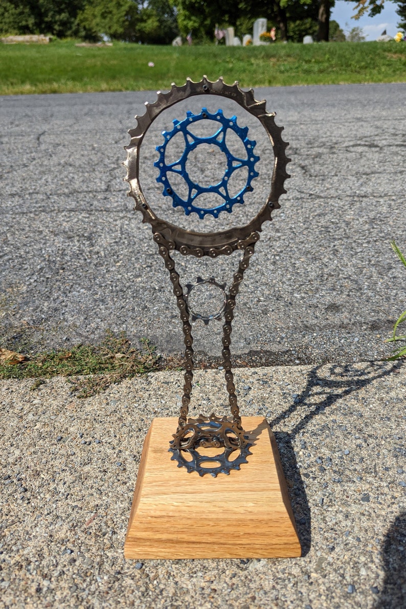 Bicycle Part Art Award Trophy From Recycle Chain and Cassette Etsy
