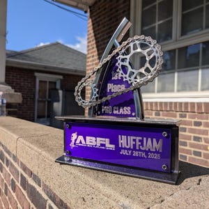 Award / Trophy made from repurposed bicycle parts