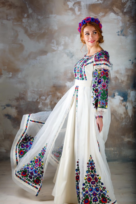 hungarian embroidered wedding dress Hungarian Wedding Dresses