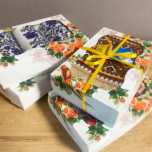 Traditional Ukrainian Towels - Ukrainian Gift Box - Slavic Towel Rushnik