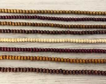 Collana Perline Legno Grappolo Marrone - Lunga 60 cm